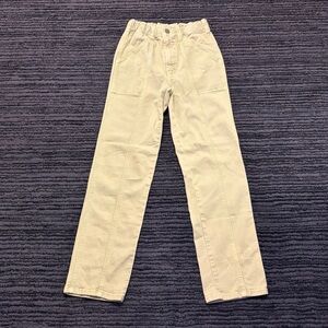 Mother Size 24 Loden Frost Green The Springy Ankle Zip Fly Denim Stretch Jeans